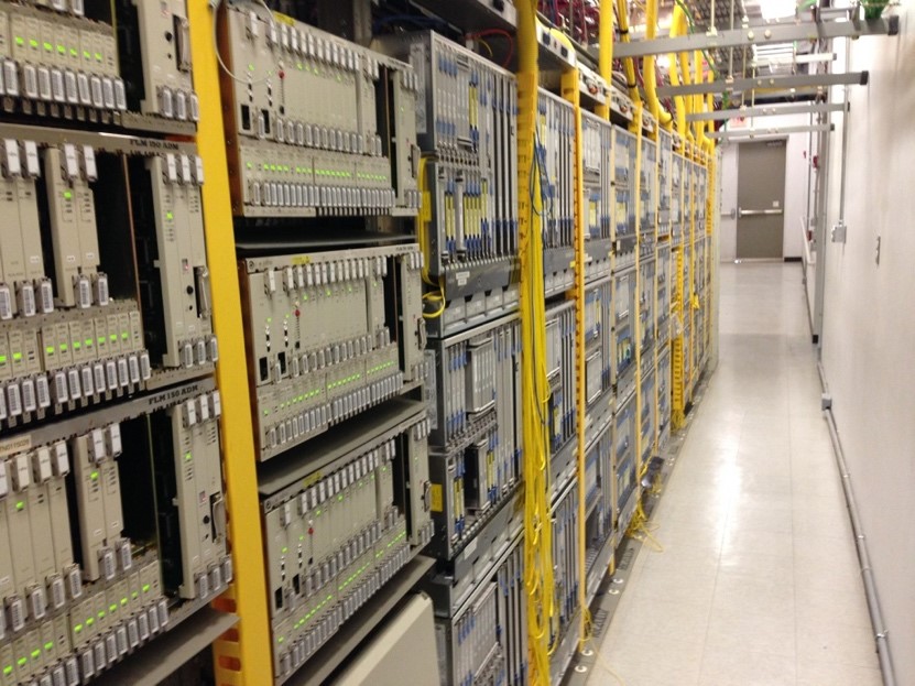 A row of Fujitsu equipment originally installed in a telecom headend in the mid 90’s, still in service today
